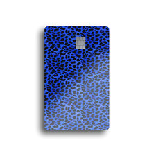 Neon Leopard Card Skin BLUE 