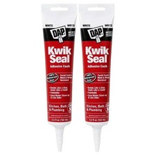  2 pack DAP Kwik Seal 5.5 oz White Adhesive Kitchen and Bath Acrylic Latex Caulk