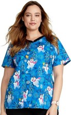 Frosty the Snowman Tooniforms Scrub Top Choice Size XXS-S OR M New