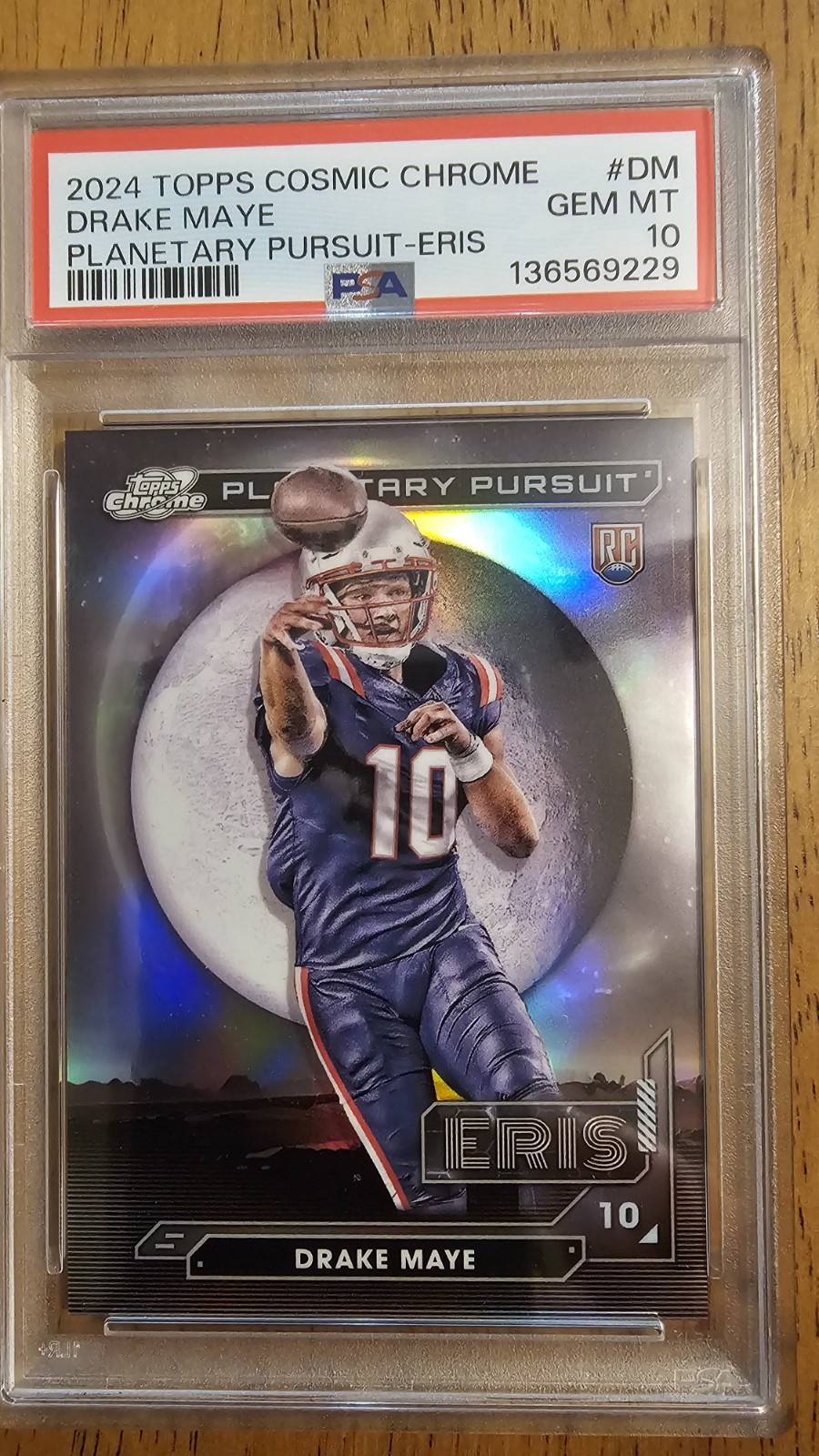 Drake Maye Topps Cosmic Chrome Planetary Pursuit #DM Eris