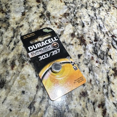 Duracell 303/357 1.5V Silver Oxide Battery 1/Pack (D303/357PK) D303357PK