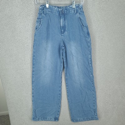 Young Fabulous Broke Jeans Womens Small Wide Leg Elastic Waist Baggy Y2k Blue