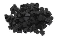 125 Pcs Black Silicone Ethernet Hub Port RJ45 Anti-Dust Cover Cap Protector P...