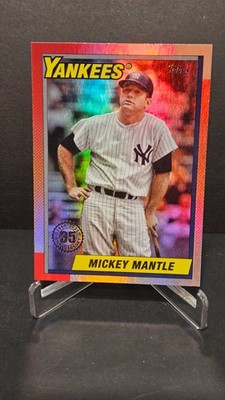 2025 Topps Update Series #U90-43 Mickey Mantle NY Yankees Pink Foil - 1990