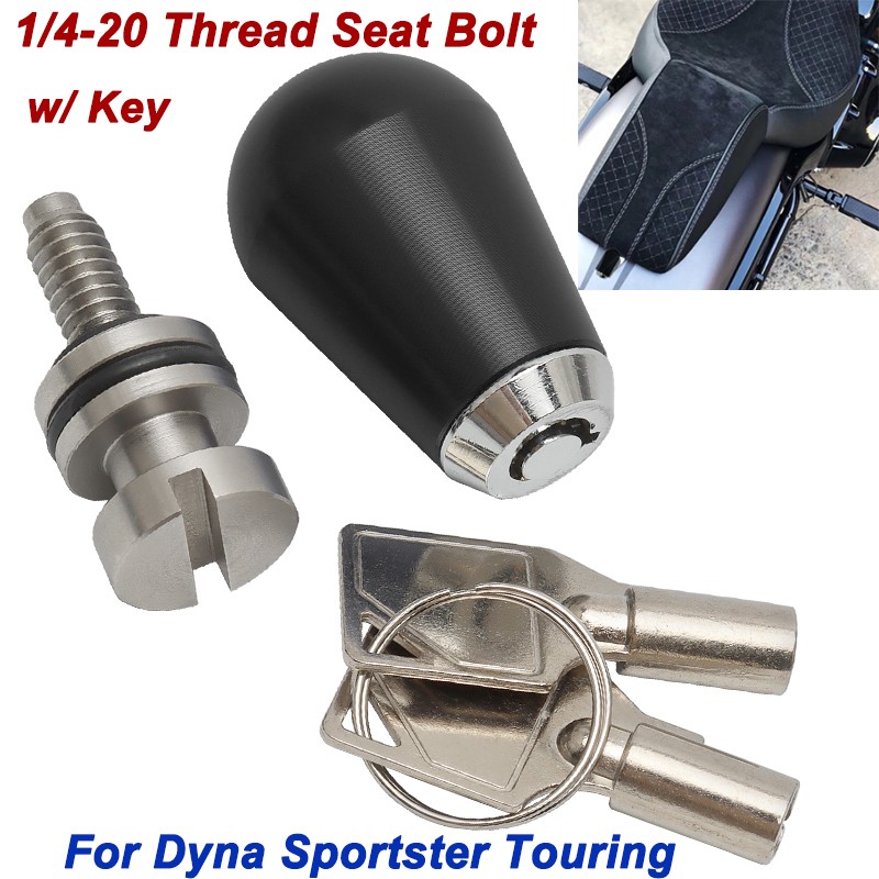 Seat Lock 2 Key Push Pin Seat Bolts For Harley Dyna Sportster Touring Road Glide