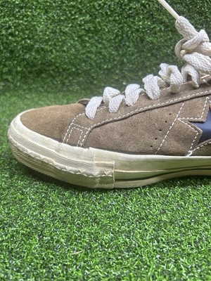 Vintage 90s Converse One Star Suede Brown Made Assembled in USA