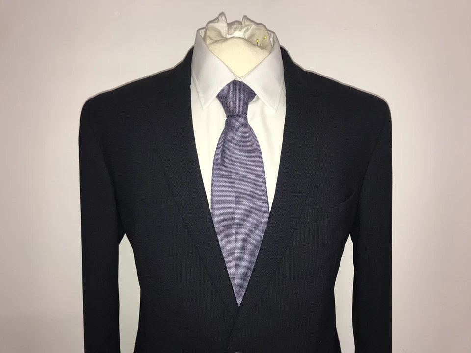 KILGOUR Savile Row - Slim Fit NAVY BLUE Twill WOOL SUIT - 42 Reg - W36 L29 - Image 3 of 4