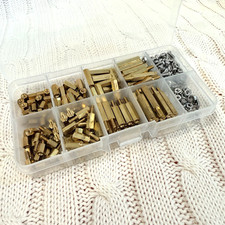Brass Hex Spacer Standoffs Screw Nut Assortment Kit Male-Female Electronics
