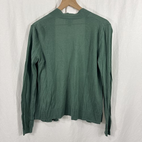 Old Navy Women’s Green Open Front Knit Cardigan Sweater Long Sleeve Size M - Picture 4 of 13