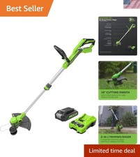 Lightweight 24V String Trimmer with 90° Pivoting Head - Ideal for Beginners