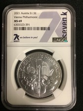 2021 Austria Silver Vienna Philharmonic 1.5 Euro NGC MS 69 -
