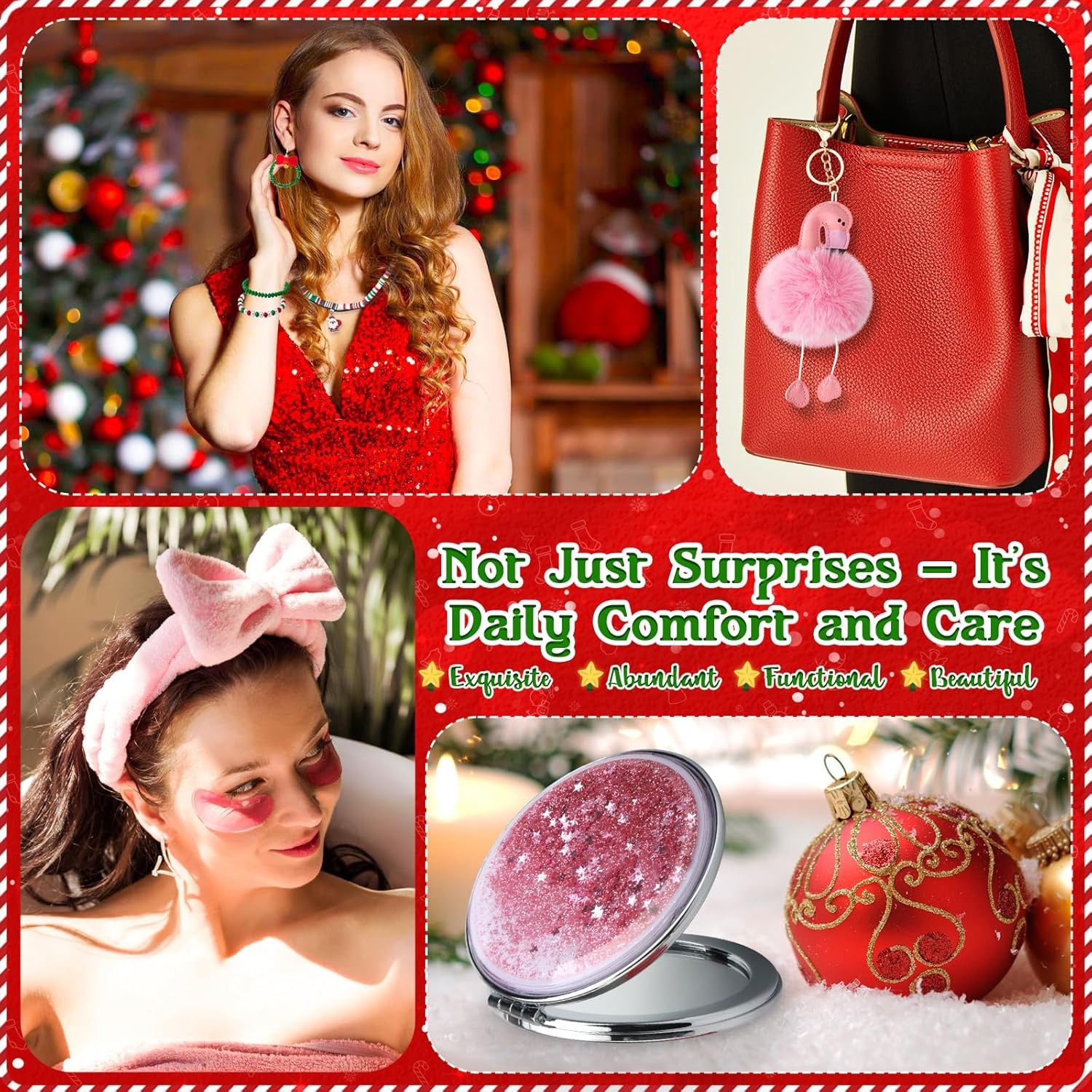 Advent Calendar 2025 Adult Woman,24 Boxes Christmas Countdown Red 