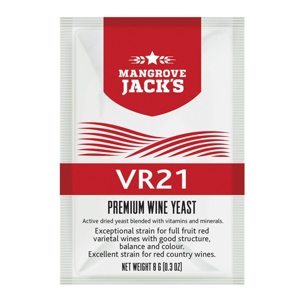 Mangrove Jacks Premium Red Wine VR21 Yeast 8g Sachet For Full Fruit Red Wines
