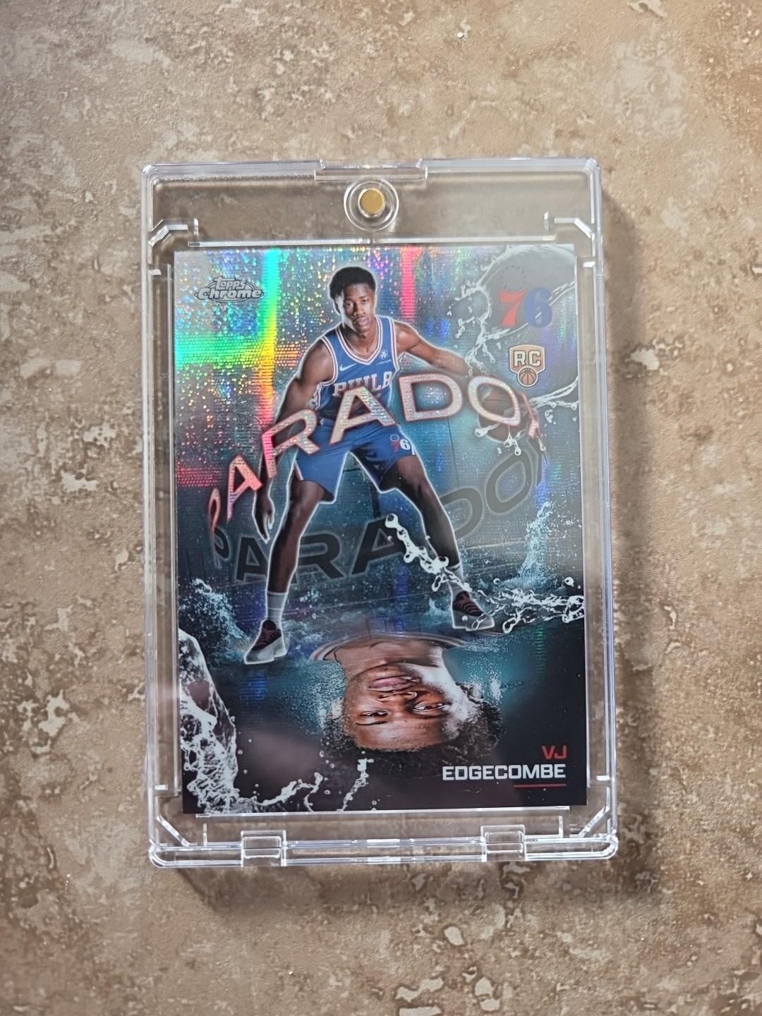 2025-26 Topps Chrome VJ Edgecombe Rookie Paradox Case Hit 76ers SSP #PX-23