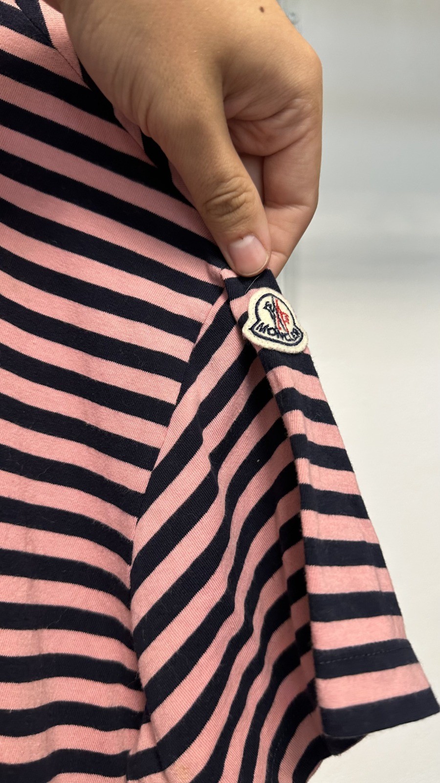 Moncler Women's Maglia Girocollo Multicolor Stripped Sweater Size XL thumbnail 3