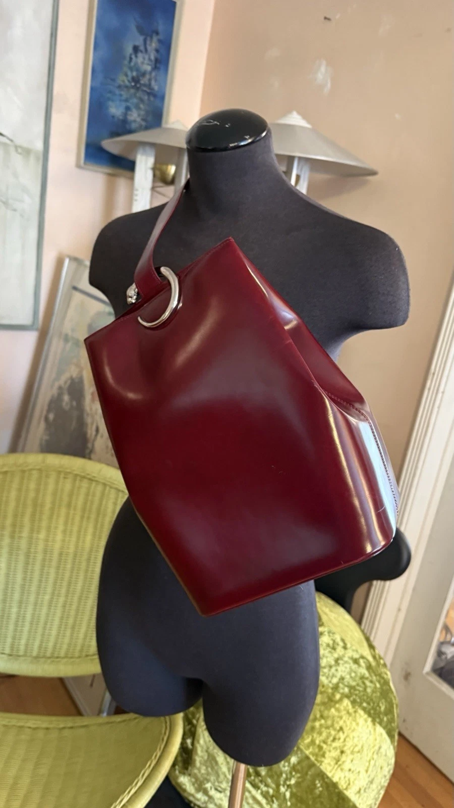 Cartier — VINTAGE CARTIER PANTHERE C De Cartier Sling/Bucket Bag 1990s  Panther Hardware