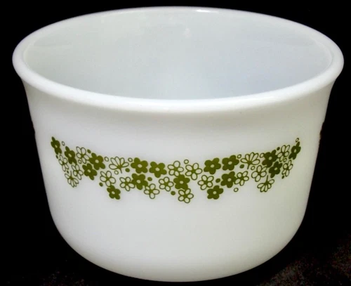 Vintage '70s PYREX Small Sugar Bowl Spring Blossom Green (Crazy Daisy)  No Lid