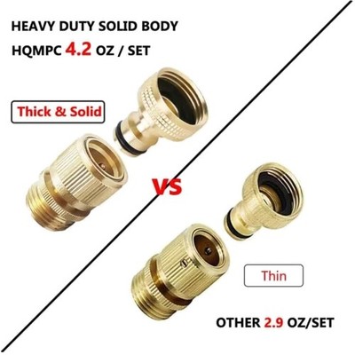 Brass Quick Connect Garden Hose Fittings 6 Pairs