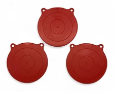 3 Pack 5.5" Red Silent Gong Targets Durable Polymer Shooting Targets