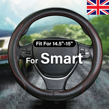 2025 Premium Leather Car Steering Wheel Covers Trim For Smart Fortwo Anti-Slip