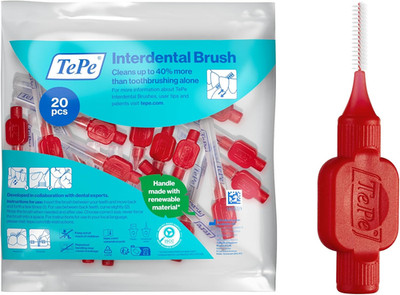 Tepe Interdentalbürste, Original, Rot, 0,5 Mm/Iso 2, 20 Stk., Plaque-Entfernung,