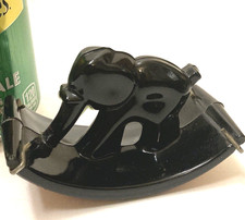 RARE Art Deco Black Glass Elephant Ink Blotter - Original Paper & Clips by HOUZE