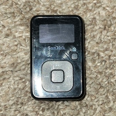 SanDisk Sansa Clip Black Clip MP3 Player w turned on before/ 128GB microSD Card