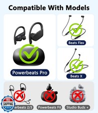 12 Pairs Replacement Ear Tips for Beats Earbuds with Powerbeats Pro/Beats Fle...