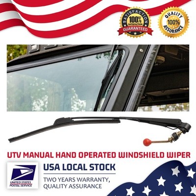 UTV Manual Hand Operated Windshield Wiper Rubber Blade Fit for Can am Polaris S2