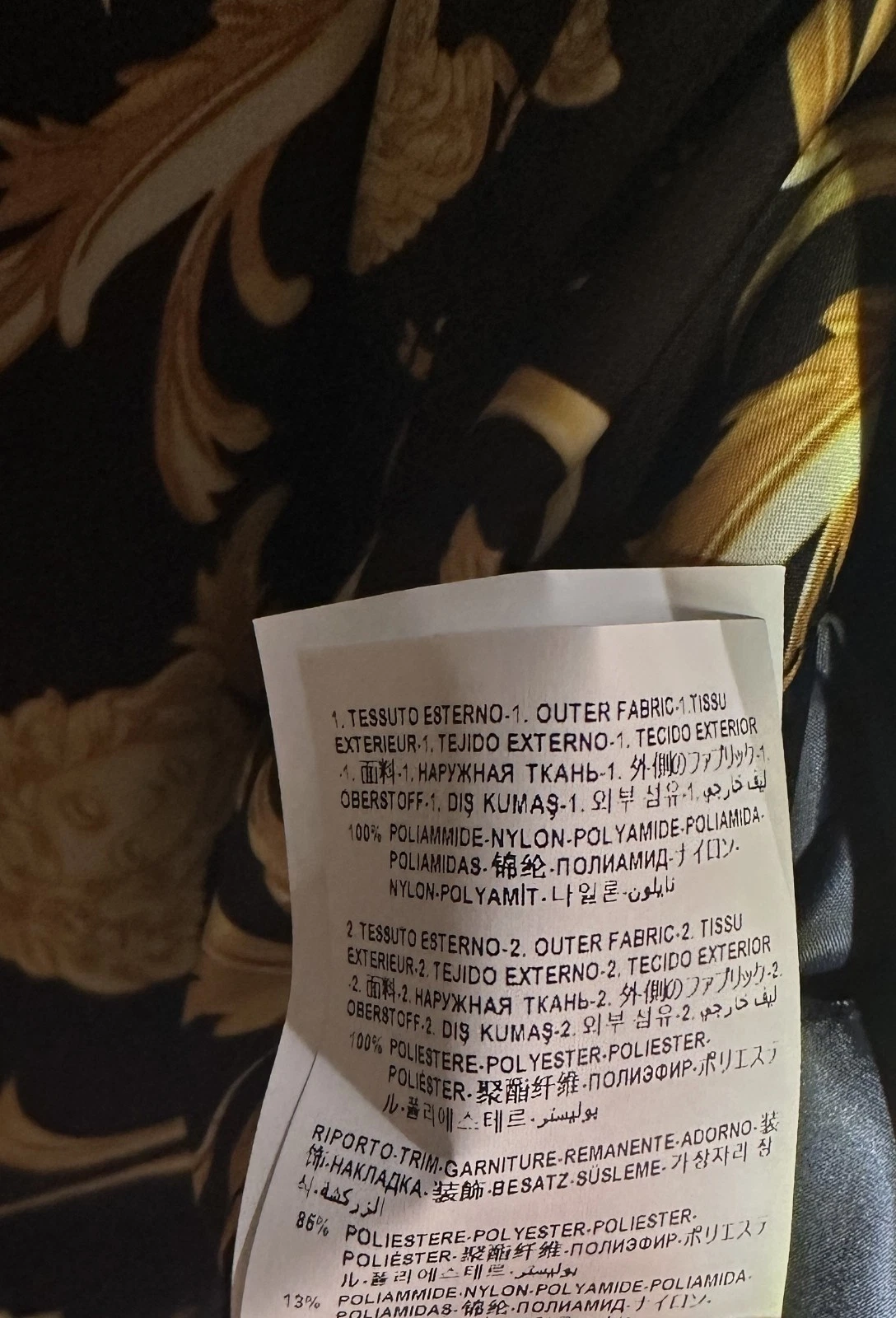 NWT Versace Reversible Baroque Medusa Bomber Jacket Black Gold Authentic $2050 - product detail image 7
