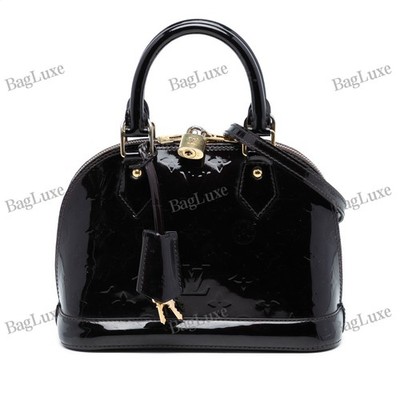 Louis Vuitton LV Monogram Vernis Alma BB Pre-Loved Purple Bag