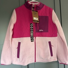 Eddie Bauer Girls Polar Fleece Jacket Size XL 14/16 Kids in Vintage Pink
