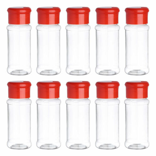 US 10/20Pcs Plastic Salt Pepper Seasoning Jars Condiment Bottles Cruet Container - Picture 15 of 18