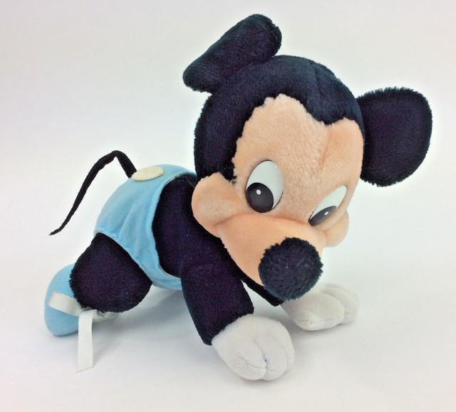 Disneyland Mickey Mouse Blue Diaper Crawling Baby Plush Stuffed Animal