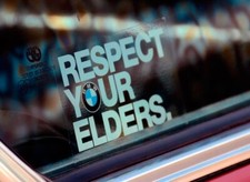 Bmw Respect Your Elders Sticker Decal Aufkleber Window Adhesiveaufkleber