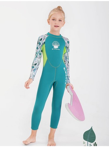 New Jellyfish Neoprene Children Diving Suit Swimwear Girls Long Sleeve Surfing - Picture 10 of 14
