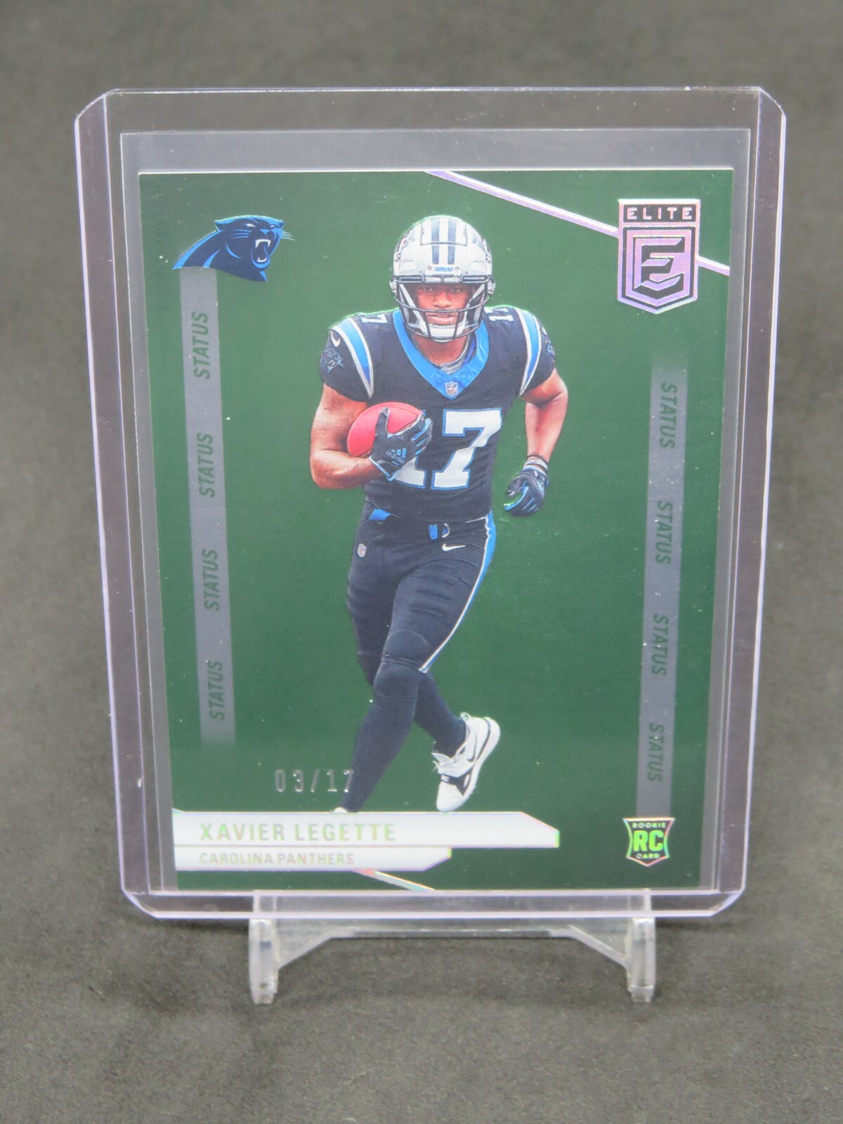 2024 DONRUSS ELITE XAVIER LEGETTE GREEN STATUS RC /17 CAROLINA PANTHERS MR5