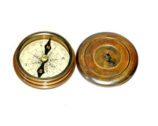 vintage Antique brass compass maritime marine poem compass gift collectible item