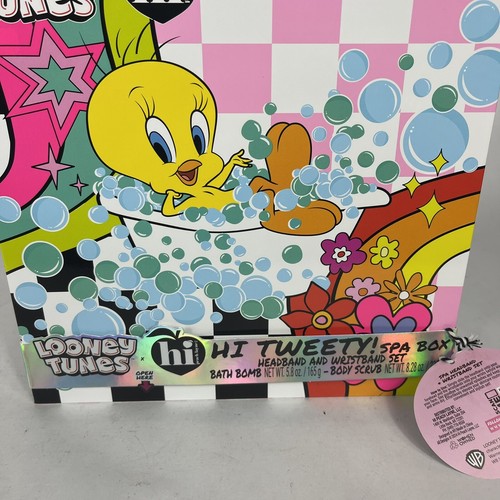 Looney Tunes x Hi Peach Layne Hi Tweety! Spa Box Headband & Wrist Band Kid Soaps - Picture 12 of 14