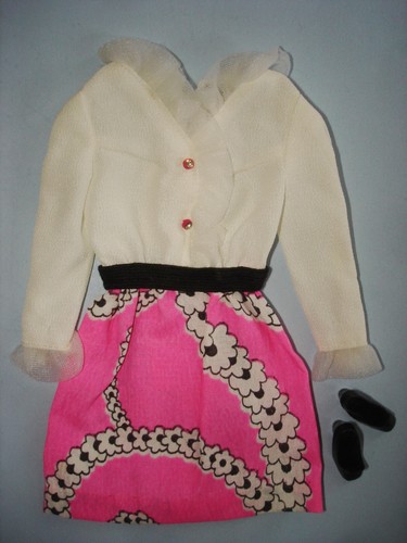 Mod Era Barbie Doll PRETTY POWER #1863 Pink & White Dress Mattel 1969 - Bild 5 von 5