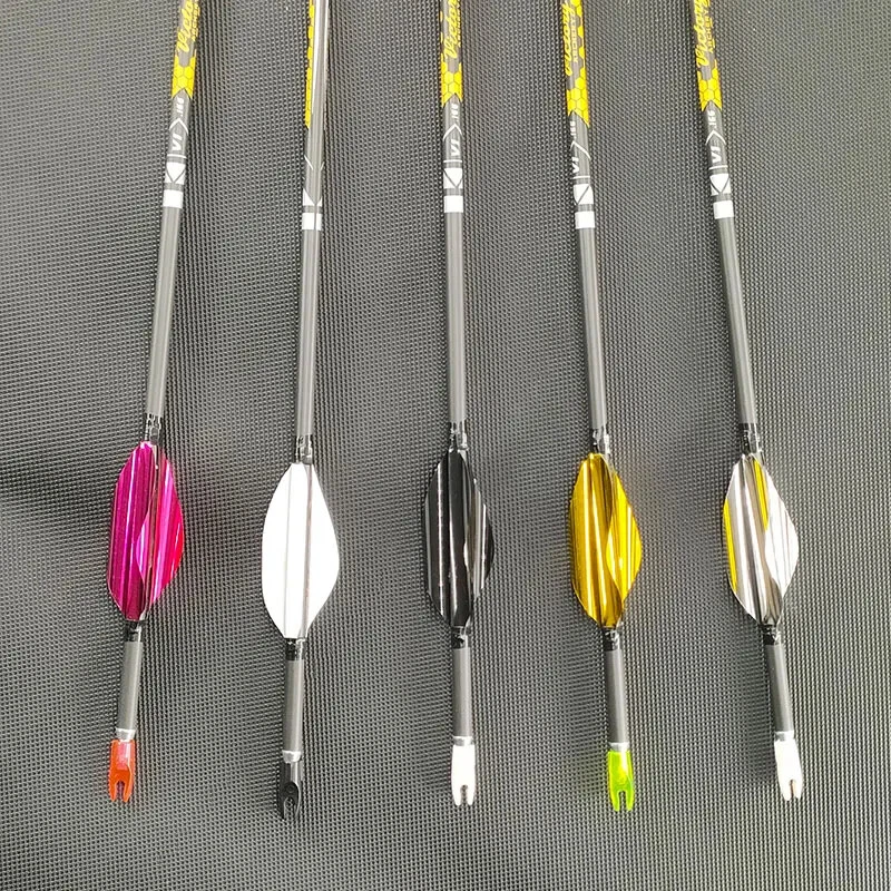 12pcs 30.5in ID4.2mm Pure Carbon Arrow Spine350-900 with 1.8in Spin Vanes - Image 4 of 4