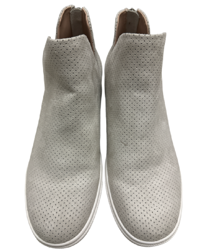 Steve Madden Georgie Ankle Shoe Boots Women 9M Ivory Taupe Hidden Wedge Sneakers