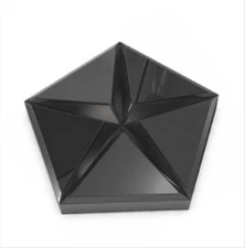 Chrysler Mopar Black MOPAR Pentastar emblem.  Adhesive Backed. 