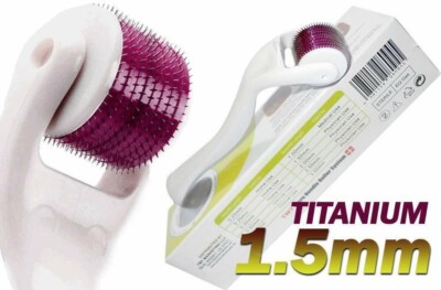 TMT Derma Roller White 1.5mm Anti-aging, Wrinkles, Acne, Beard, Hair (540 Pins)