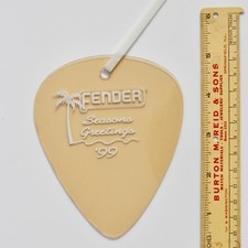 Fender Giant Guitar Pick DEALER Ornament 1999 California Clear - Shore Gold