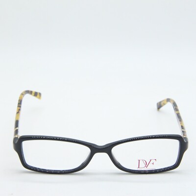 NEW DIANE VON FURSTENBERG women\'s dvf5050 rectangular eyeglasses in black tortoi NEW DIANE VON FURSTENBERG DVF5050 001 BLACK TORTOISE  main image 3