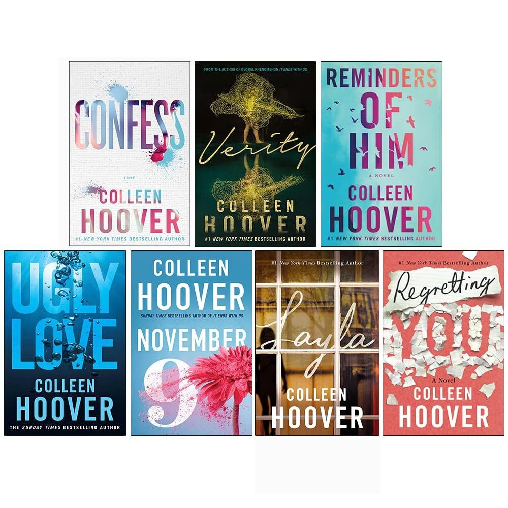 Colleen Hoover Collection 7 Books Set Confess,Verity,Reminders of Him,Ugly Love