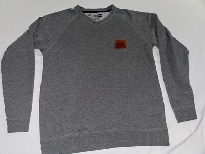 Vintage Stereo Skateboards V Neck Sweatshirt Gray Mens Medium Skate