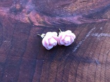 Light Pink Flower Stud Earrings
