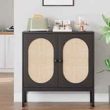Buffet Cabinet Wood Storage Sideboard Cabinet with Door &Shelves for Living Room